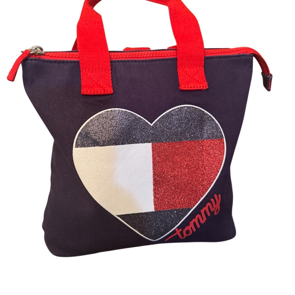 Tommy Hilfiger Red and Blue Backpack Casual Style